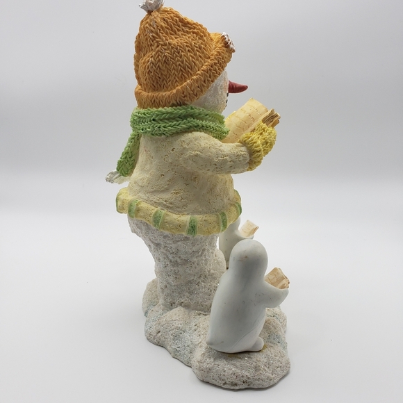 Russ Berries Comp Ice Sculptures #21370 "Heaven-N-Nature Sing" Snowman Penguins - Picture 4 of 10